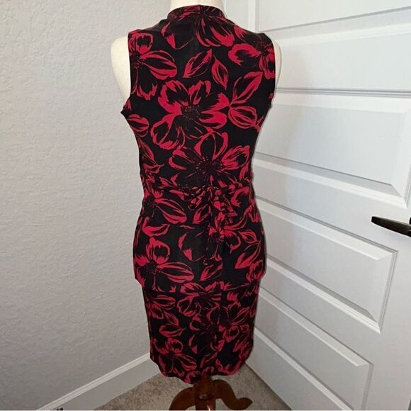 Norma Kamali Floral Print Faux Wrap Dress - Picture 2 of 10